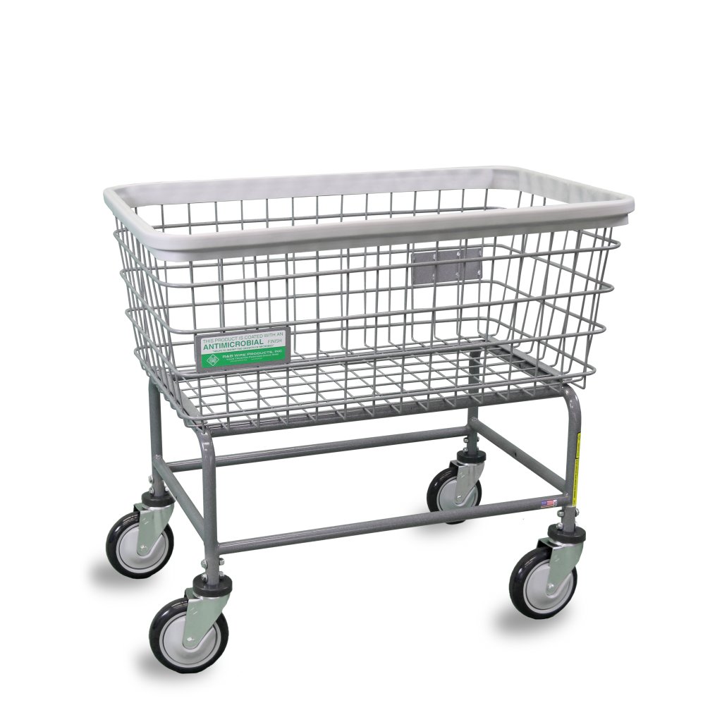 R&B Wire® Large Antimicrobial Wire Laundry Cart