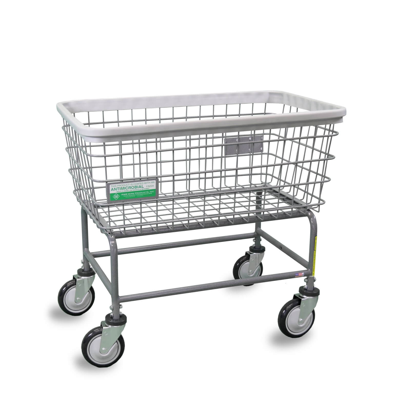 R&B Wire® Large Antimicrobial Wire Laundry Cart