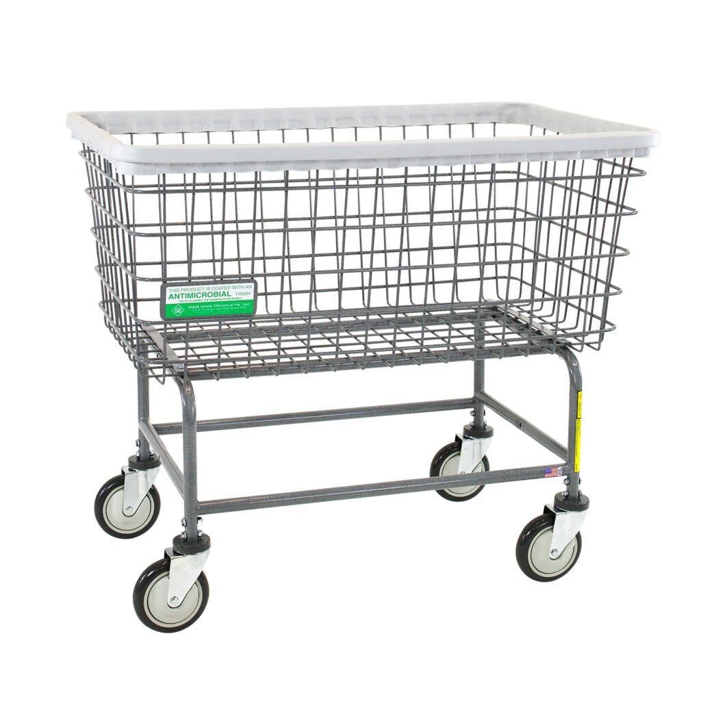 R&B Wire® Mega Capacity "Big Dog" Antimicrobial Wire Laundry Cart