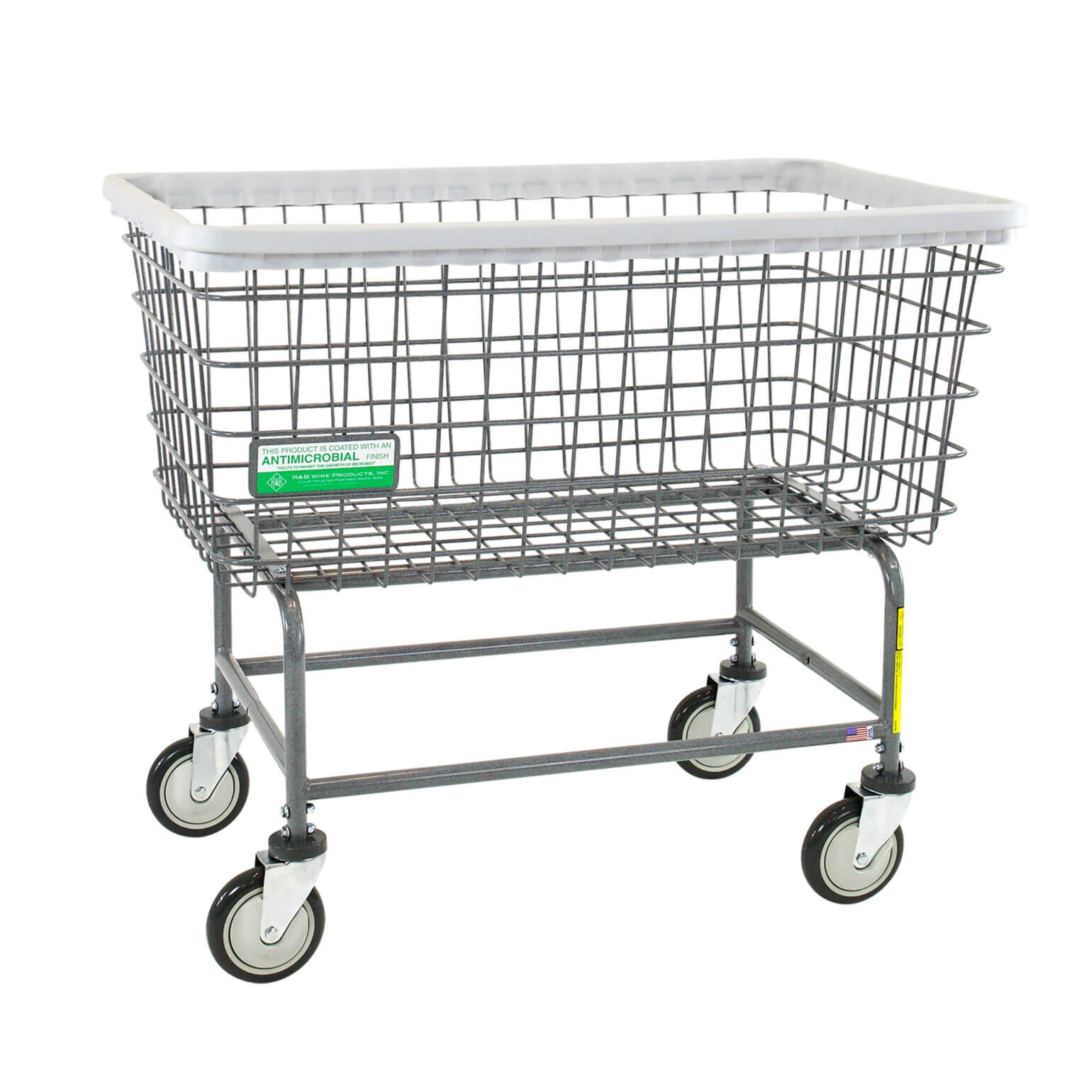 R&B Wire® Mega Capacity "Big Dog" Antimicrobial Wire Laundry Cart